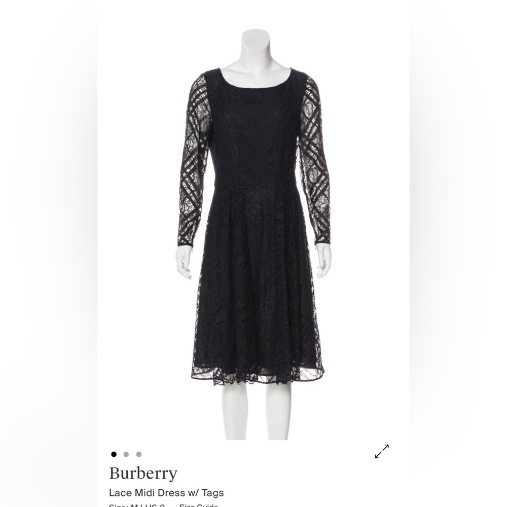Burberry London Long Sleeve Lace Dress - Great Condition